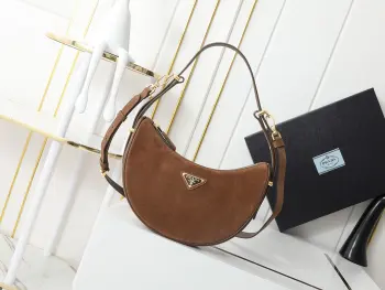 1BC194 Arque绒面麂皮腋下包 单肩背包 斜挎包 高仿普拉达女包