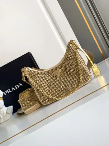 1BH204 闪钻三合一  斜挎包 高仿普拉达女包