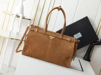 1BA433 绒面LuxSoft手袋大号 单肩背包 高仿普拉达女包