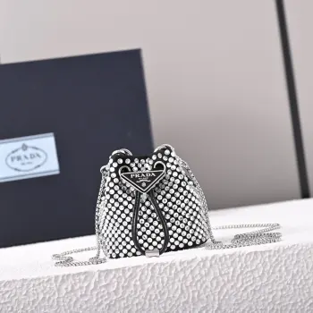 1NR016 水晶mini小水桶 斜挎包 高仿普拉达女包