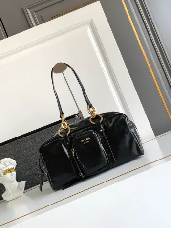 1BB138 新品油腊皮大号 单肩背包 高仿普拉达女包