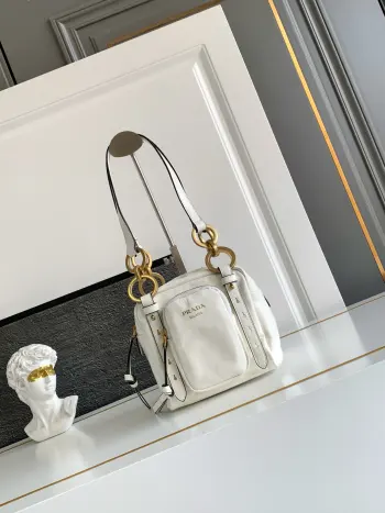 1BB137 新品油腊皮小号 方正手提包 单肩背包 高仿普拉达女包