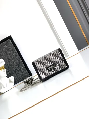 1MR024 新品Mini水晶包 斜挎包 高仿普拉达女包