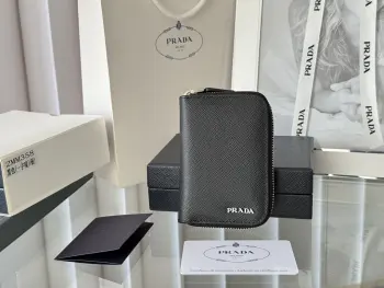 2MM358 Unisex Card Holder Zipper Wallet Replica Prada wallets