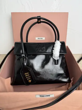 5BA303 MiMisolitaire新款小牛皮手袋 手提斜挎包 高仿缪缪女包