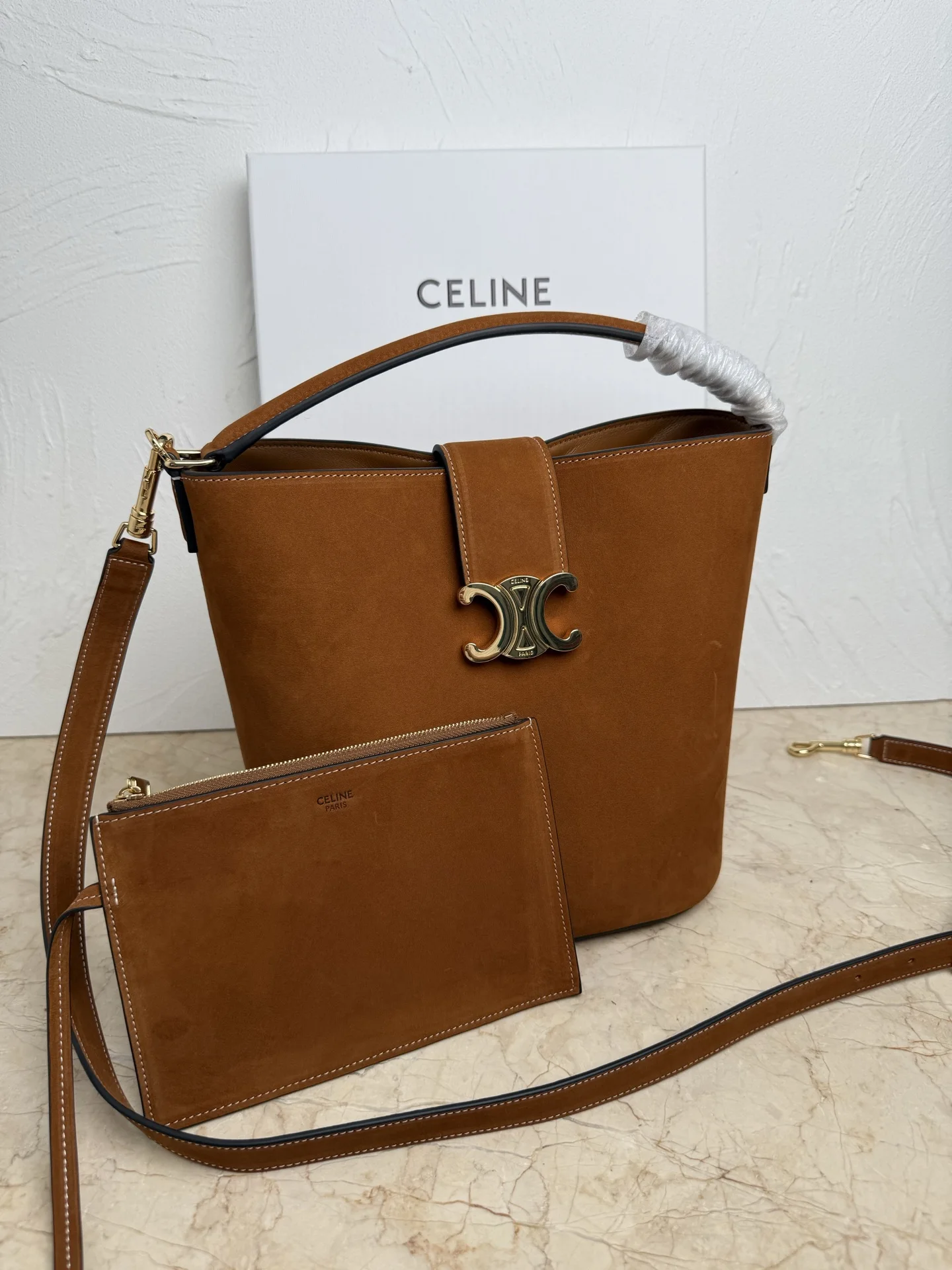 Celine 116613 Louise Bucket Bag Crossbody Bag