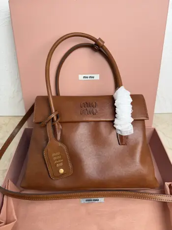 5BA302 MiMisolitaire新款小牛皮手袋 手提斜挎包 高仿缪缪女包