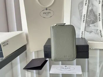 2MM358 Unisex Card Holder Zippered Wallet Replica Prada wallets