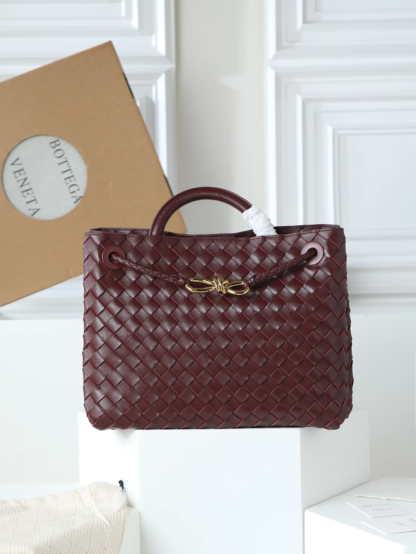 Bottega Veneta 766016 Andiamo Braided Handbag Crossbody Bag