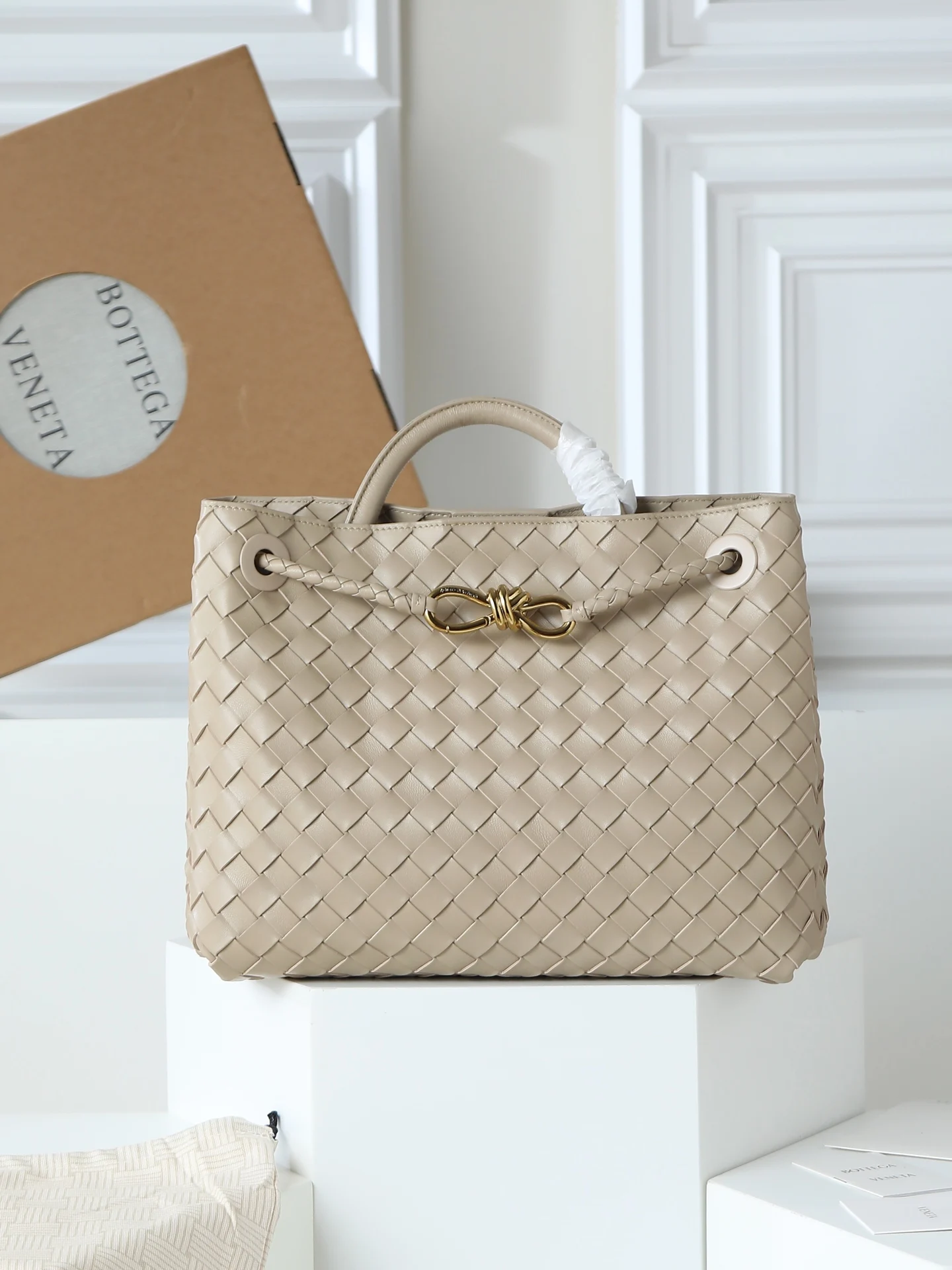 Bottega Veneta 766016 Andiamo Braided Handbag Crossbody Bag