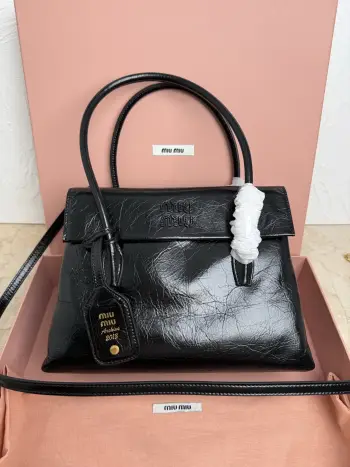 5BA302 MiMisolitaire新款小牛皮手袋 手提斜挎包 高仿缪缪女包