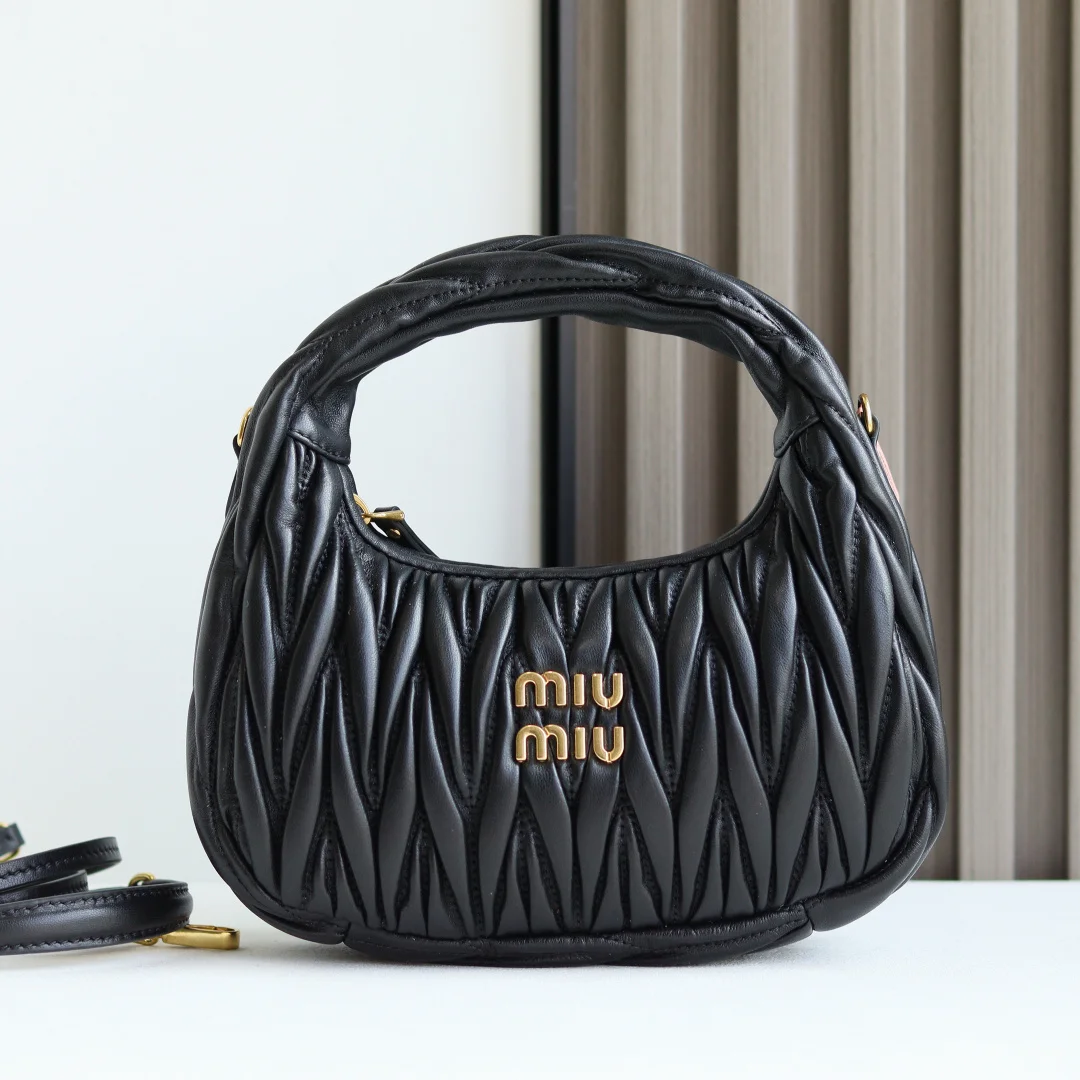MIU MIU 5BC125 Suede Leather Handbag Crossbody Bag