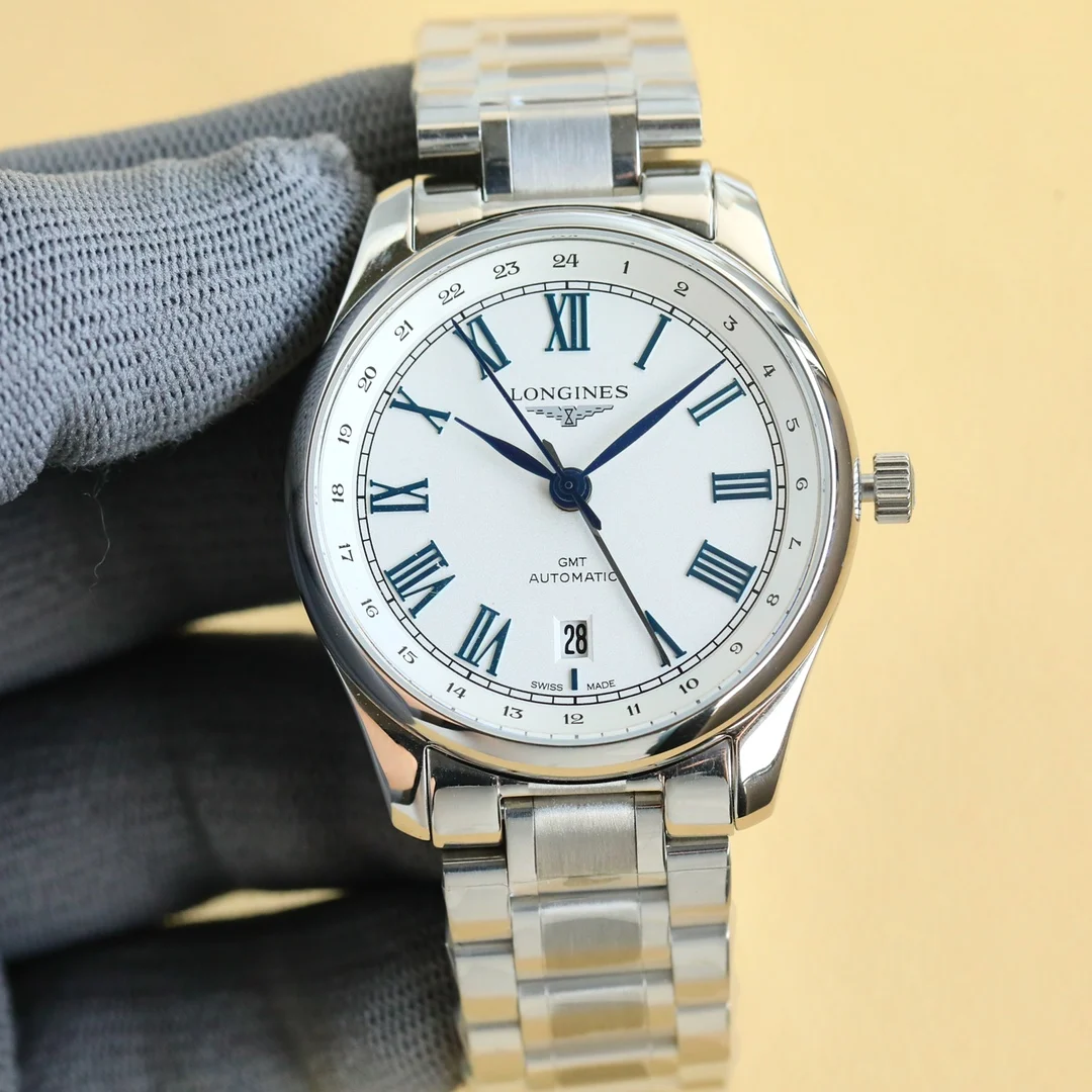 浪琴 浪琴经典复刻GMT两地时腕表 男士机械腕表