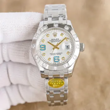 Rolex - 34mm Diamond Bezel Women s Mechanical Watch Replica ROLEX Ladies Watches