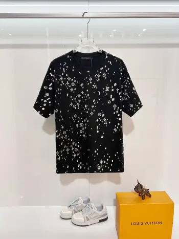 High-quality 320gsm crew neck short sleeve T-shirt Replica Louis Vuitton Tshirts and Polos