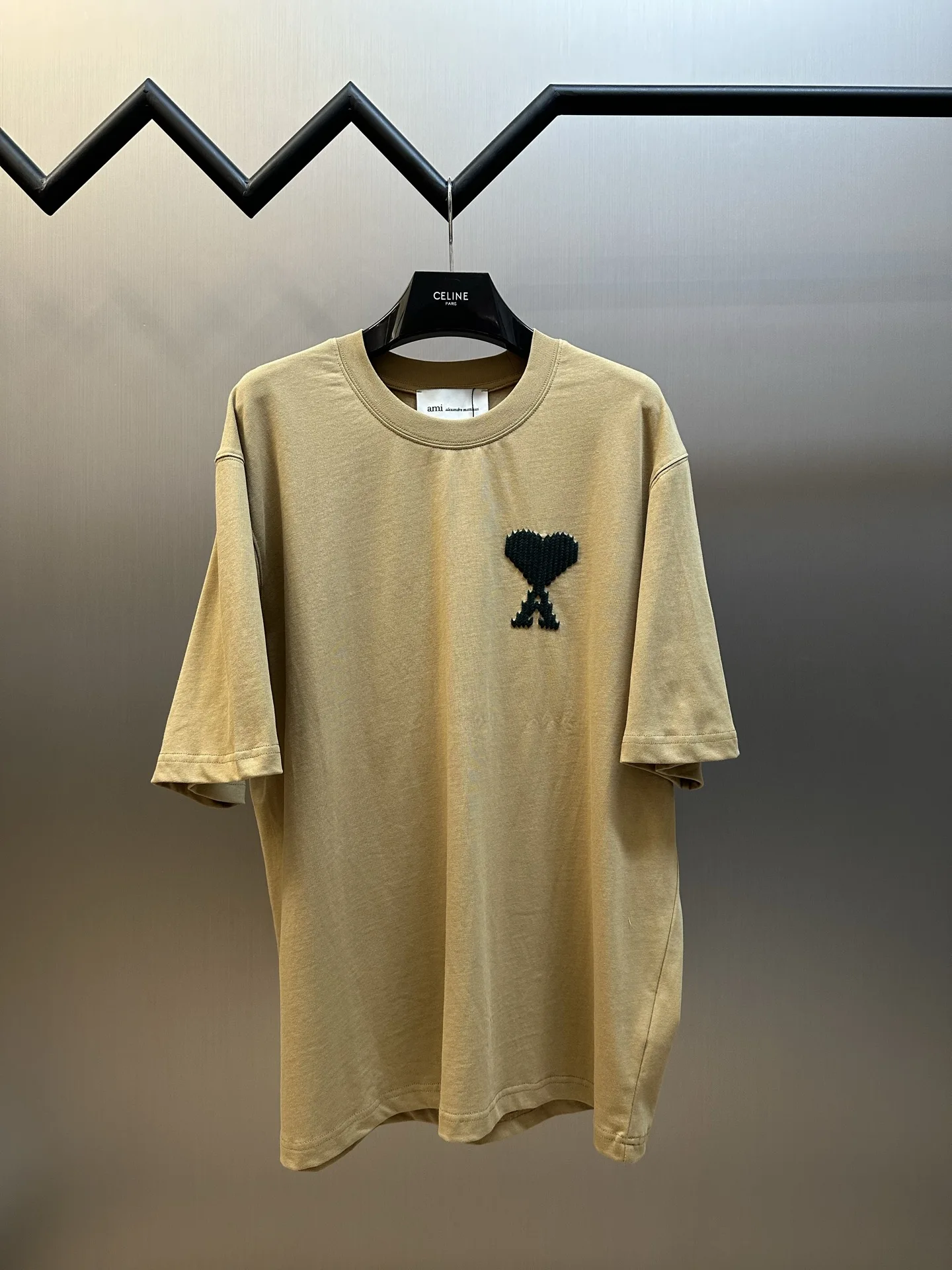 Ami Heart Embroidery Short-Sleeve T-Shirt