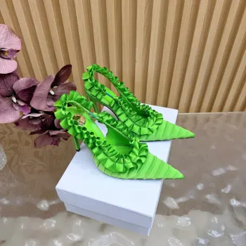 圣罗兰Lee真丝 开花尖头高跟鞋 高仿圣罗兰女士高跟鞋/单鞋