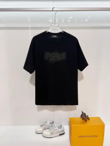 High-quality 320gsm crew neck short sleeve T-shirt Replica Fendi Tshirts and Polos