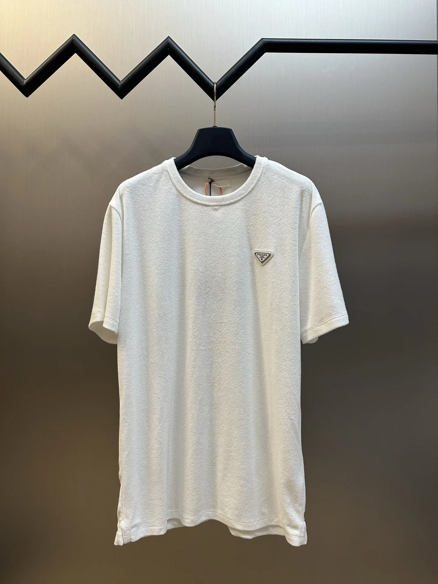 Prada Cloud-dyed Satin Velvet Short-Sleeve T-shirt