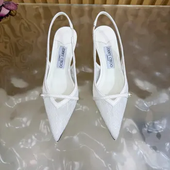 New JC Lace High Heel Sandals Replica JimmyChoo Womens Sandals and Slides
