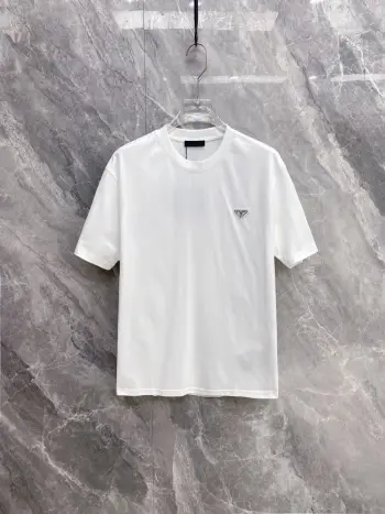 2026 Spring/Summer New Collection Exclusive - Latest Boutique Short-Sleeve Crew Neck T-Shirt Replica Prada Tshirts and Polos