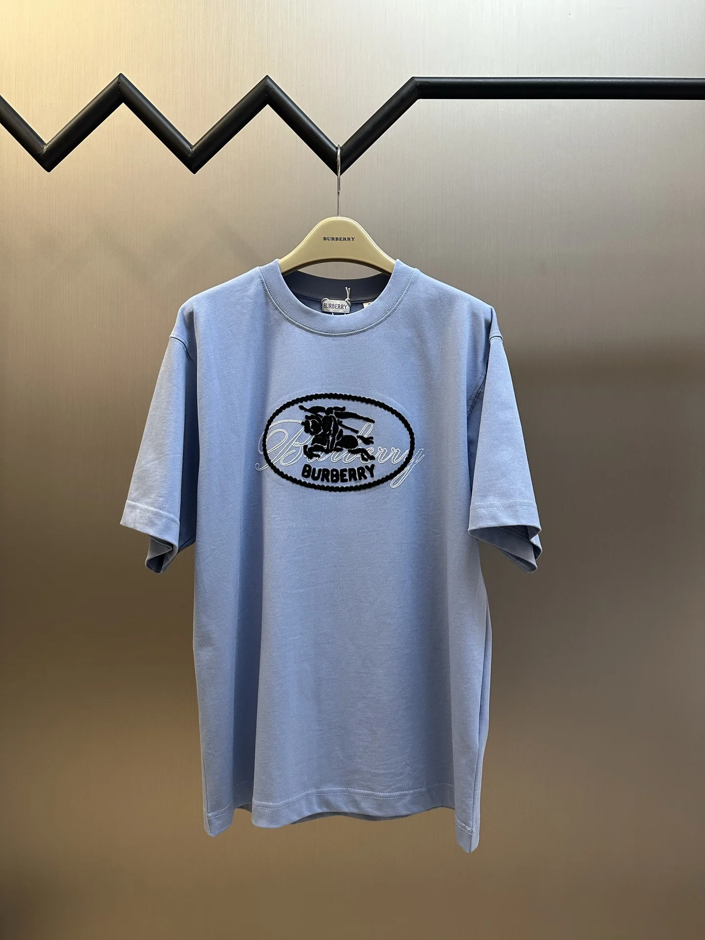 Burberry Stacked Stamp War Horse Crew Neck Short Sleeve T-Shirt