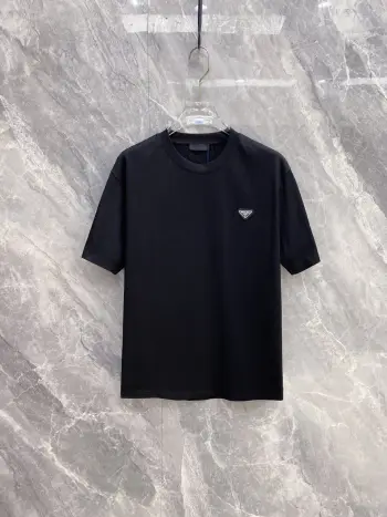 2026 Spring/Summer New Collection Exclusive - Latest Boutique Short-Sleeve Crew Neck T-Shirt Replica Prada Tshirts and Polos