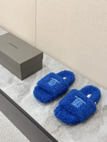 Latest NBA co-branded couple s furry slippers Replica Balenciaga Womens Sandals and Slides