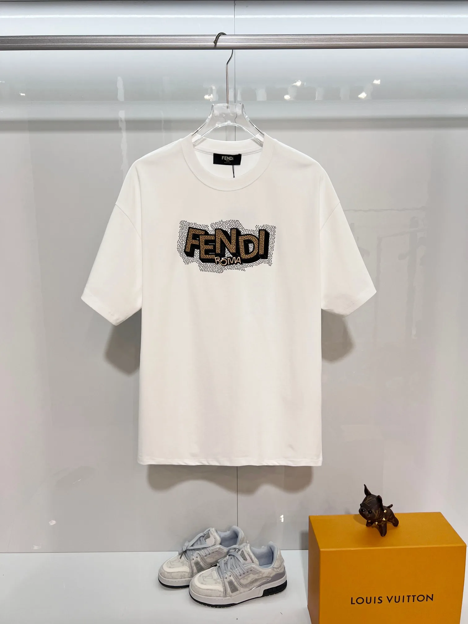 Fendi High-quality 320gsm crew neck short sleeve T-shirt