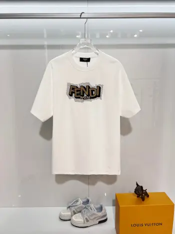 High-quality 320gsm crew neck short sleeve T-shirt Replica Fendi Tshirts and Polos