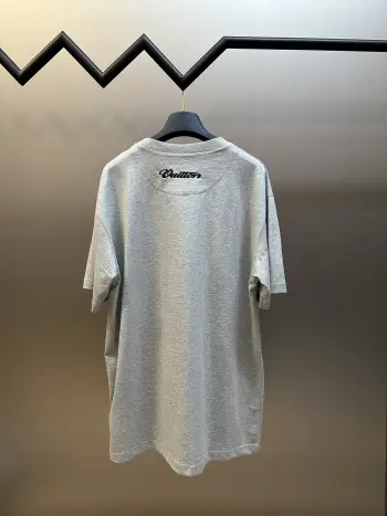 26 Summer Men s Clothing Collection Printed Patch Short Sleeve T-Shirt Replica Louis Vuitton Tshirts and Polos