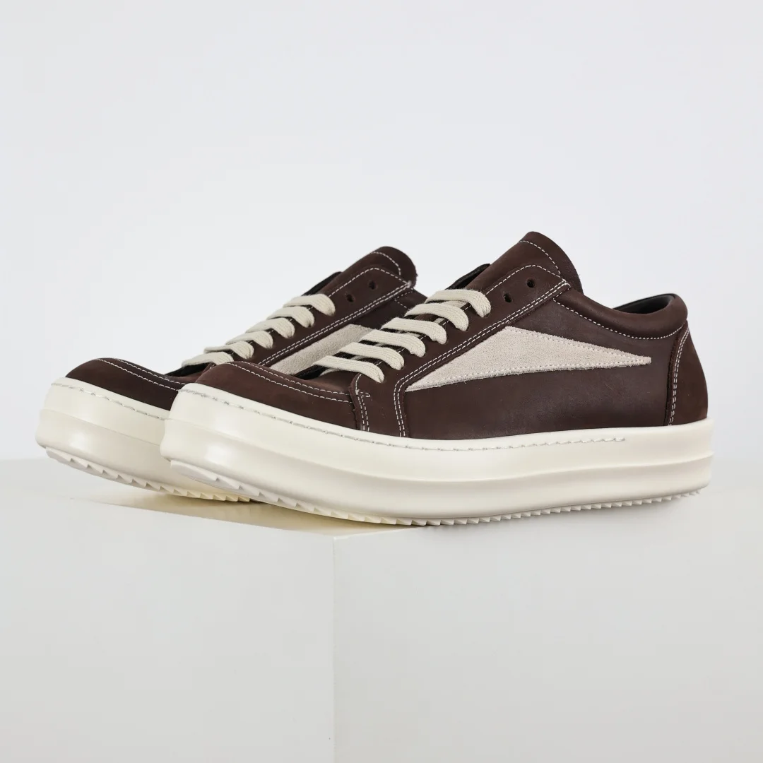 Rick Owens RO Crazy Horse Leather Casual Skate Shoes Rick Owens RO Crazy Horse Leather Casual Skate Shoes