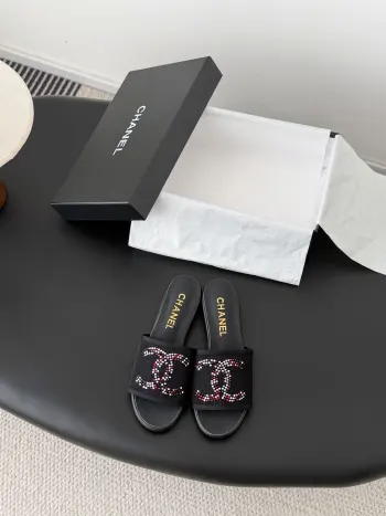 26C新款网纱拖鞋 高仿香奈儿女士凉鞋/拖鞋