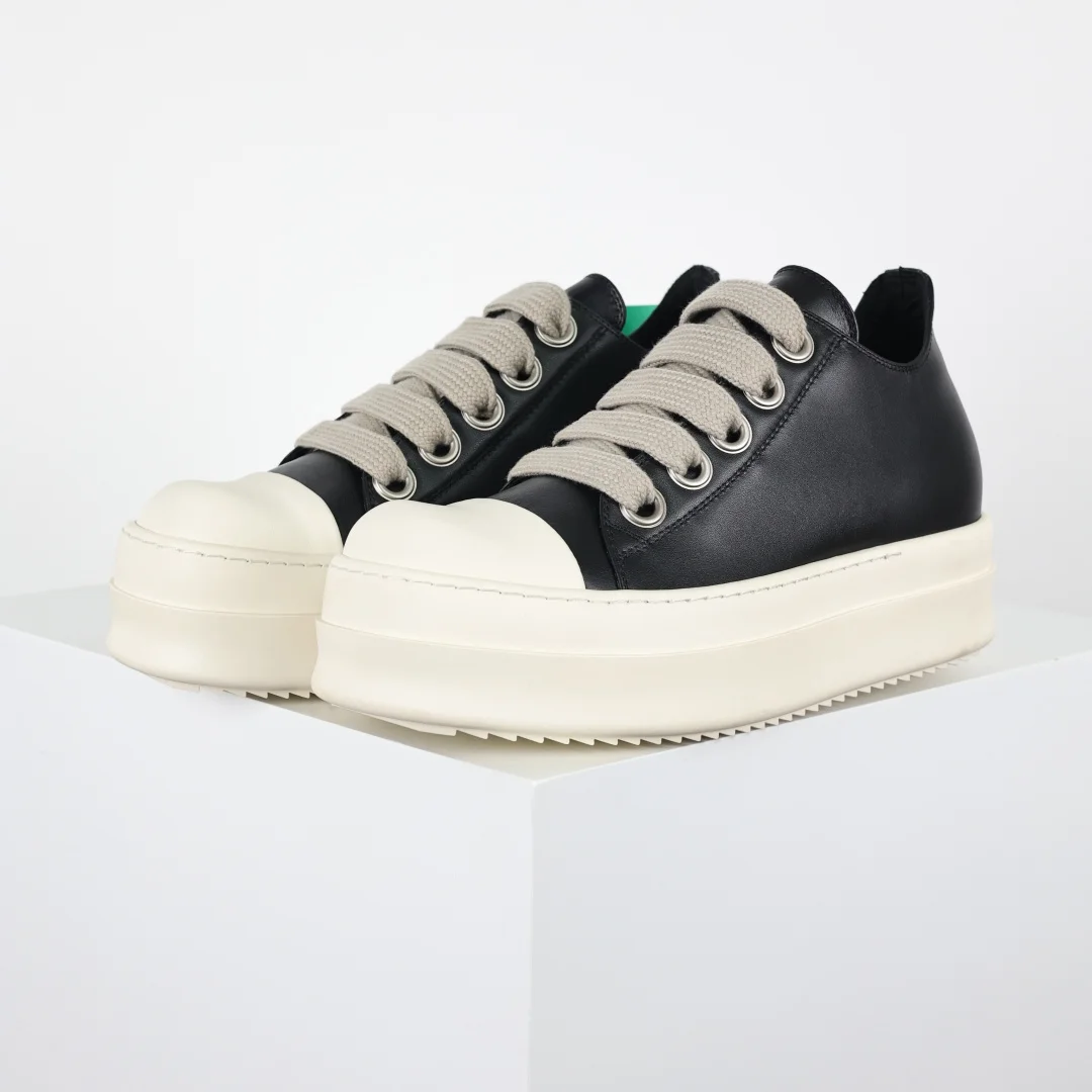 Rick Owens X1 Low-Top Leather Fashion Sneakers Casual Sneakers