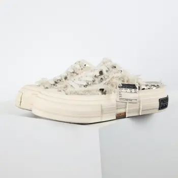 xVESSEL G.O.P. Low Vulcanized Distressed Shoes Slides Replica xVESSEL Mens Sandals and Slides