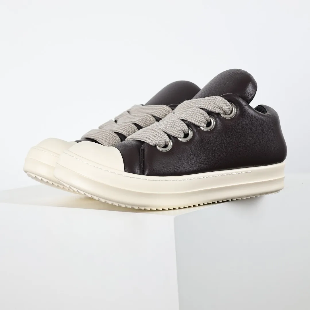 Rick Owens RO watermelon head brown bread shoes