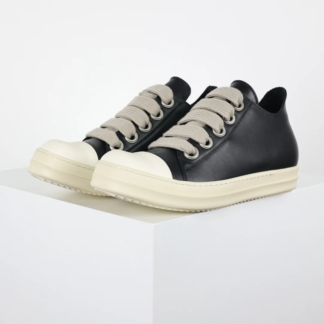 Rick Owens X1 Low-Top Leather Fashion Sneakers