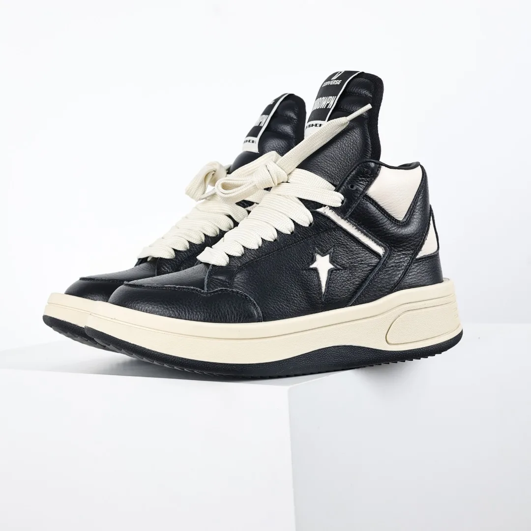 Rick Owens Platform High-Top Casual Sneakers