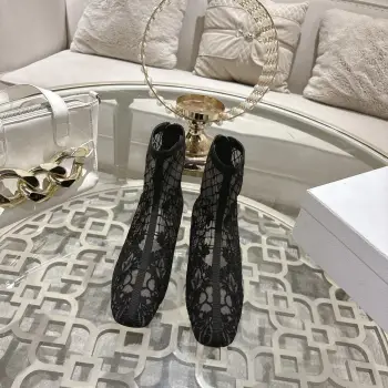  2026春夏最新色 刺绣提花 高跟蝴蝶结拼色女鞋 高仿迪奥女士高跟鞋/单鞋