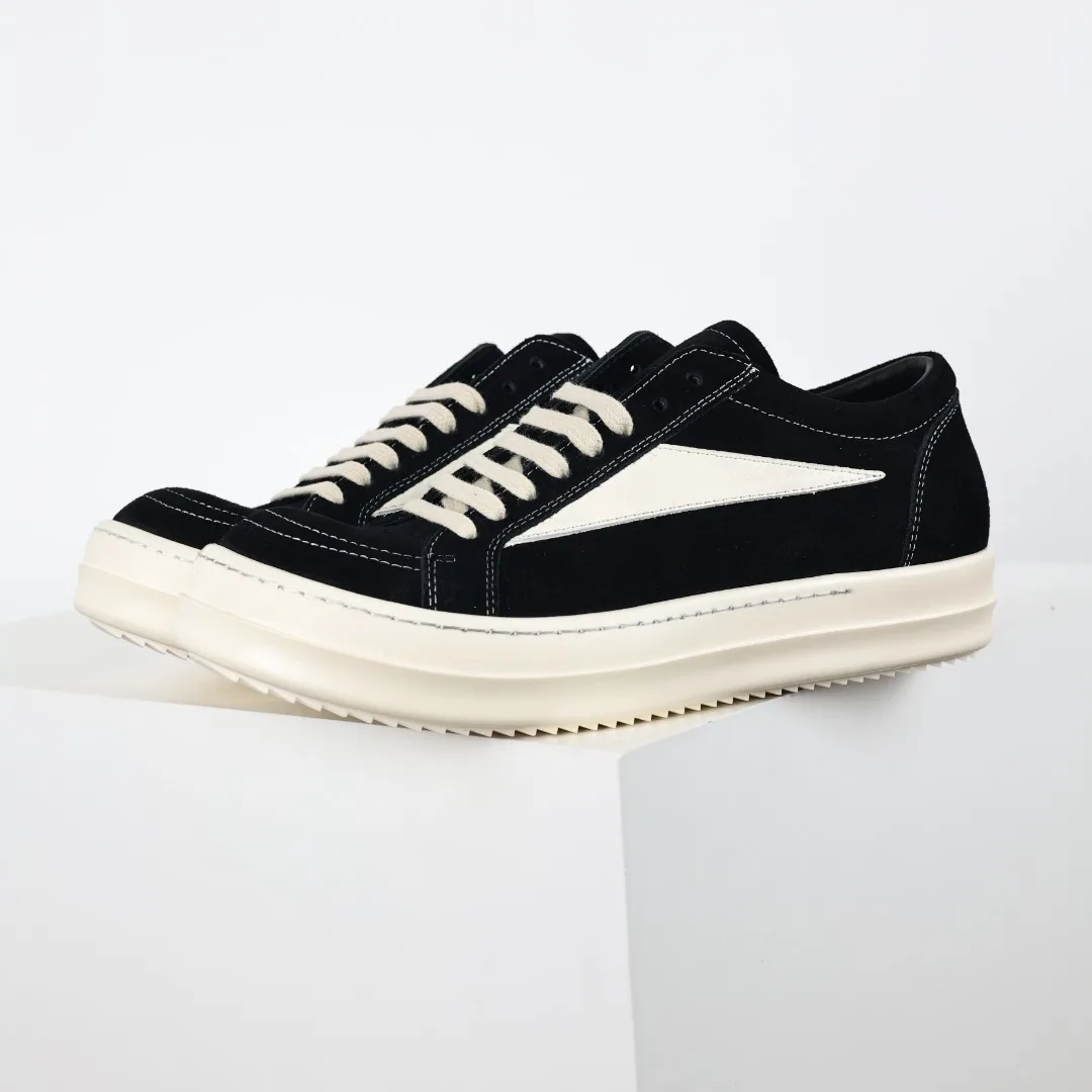 Rick Owens Ro suede black and white sneakers