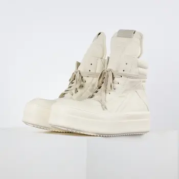 Leather Inverted Triangle High-Top Fashion Chunky Sneakers Replica Rick Owens Mens Sneakers