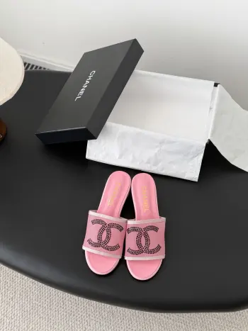 26C新款网纱拖鞋 高仿香奈儿女士凉鞋/拖鞋