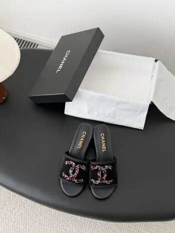 26C新款网纱拖鞋 高仿香奈儿女士凉鞋/拖鞋