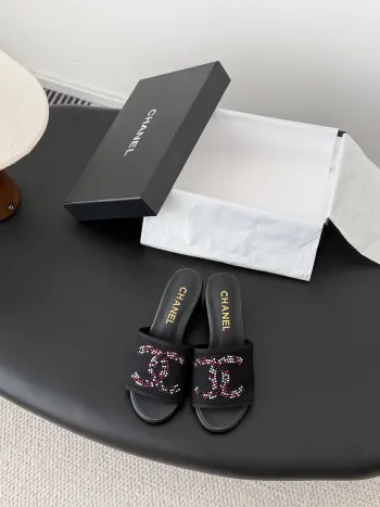 26C新款网纱拖鞋 高仿香奈儿女士凉鞋/拖鞋