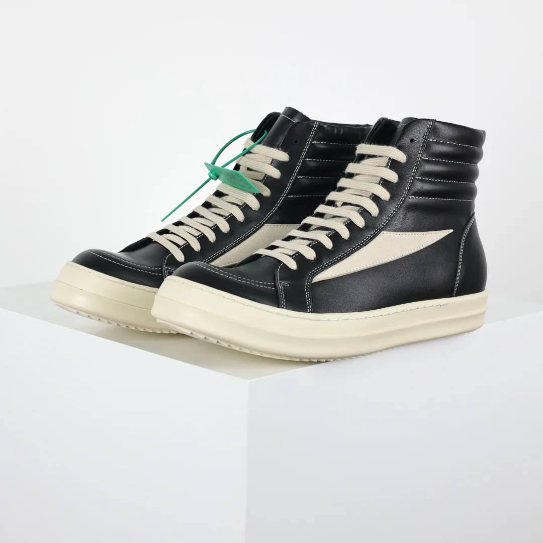 Rick Owens RO classic small triangle high-top casual sneakers