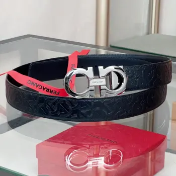  双面可调式Gancini男士皮带 高仿菲拉格慕男士腰带