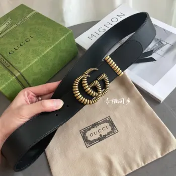 Gucci New-Season Horizontal Logo Belt Replica Gucci Mens Belts