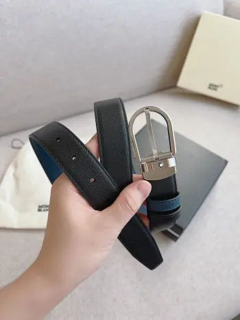 Montblanc men s original single belt Replica Montblanc Mens Belts