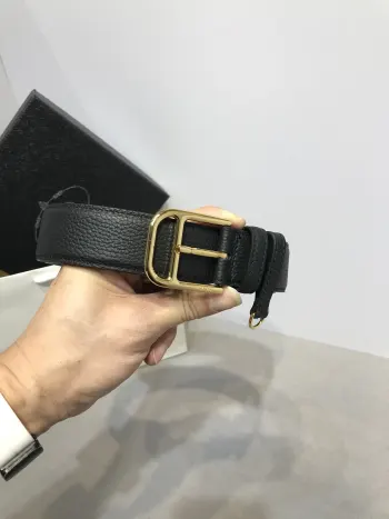 Prada Original Single Reversible Imported Top Grain Leather Belt for Men Replica Prada Mens Belts