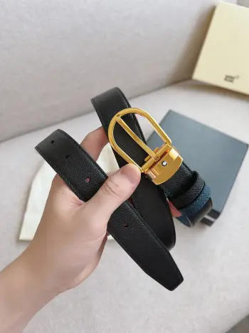 Montblanc men s original single belt Replica Montblanc Mens Belts